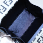FENDI Zucchino Canvas Hand Pouch Navy73529