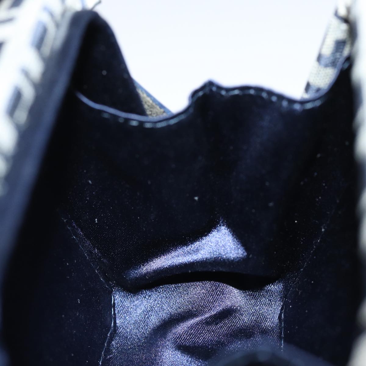 FENDI Zucchino Canvas Hand Pouch Navy73529