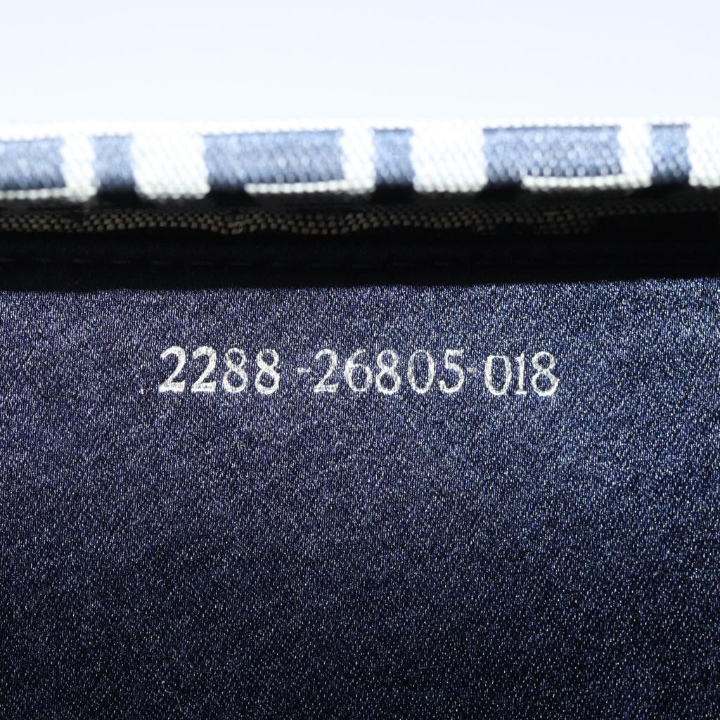 FENDI Zucchino Canvas Hand Pouch Navy73529