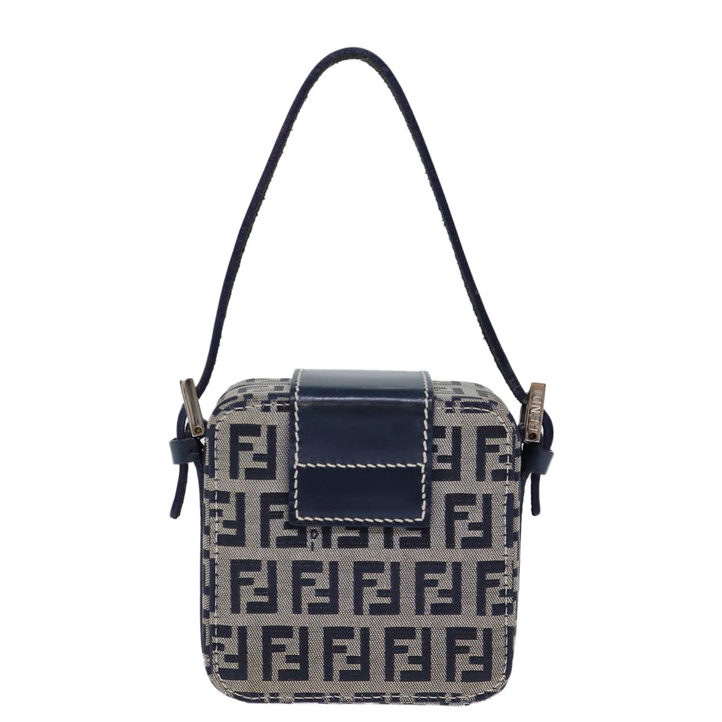 FENDI Zucchino Canvas Hand Pouch Navy73529