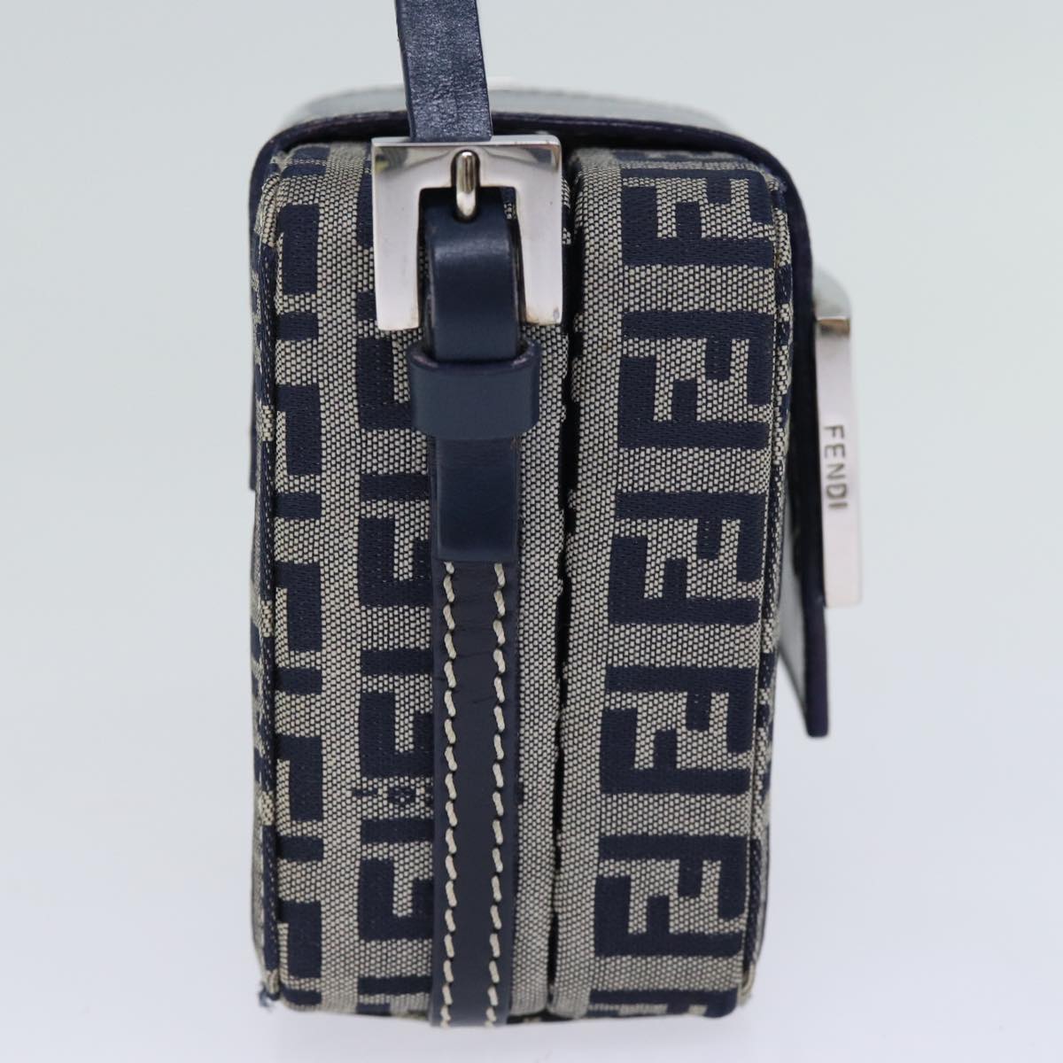 FENDI Zucchino Canvas Hand Pouch Navy73529