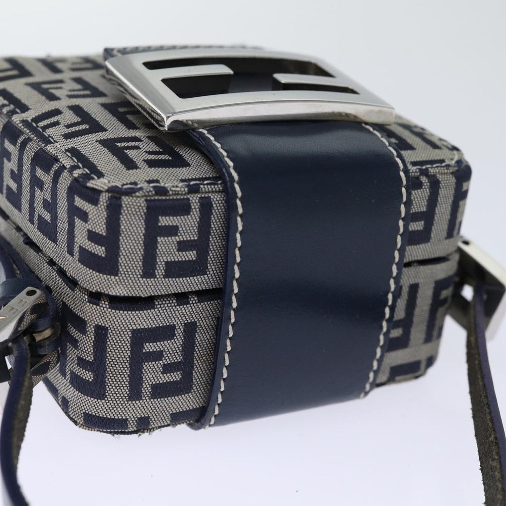 FENDI Zucchino Canvas Hand Pouch Navy73529