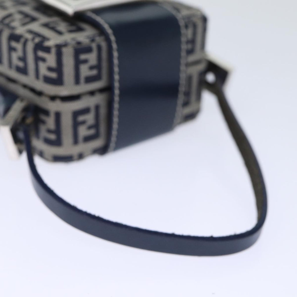 FENDI Zucchino Canvas Hand Pouch Navy73529