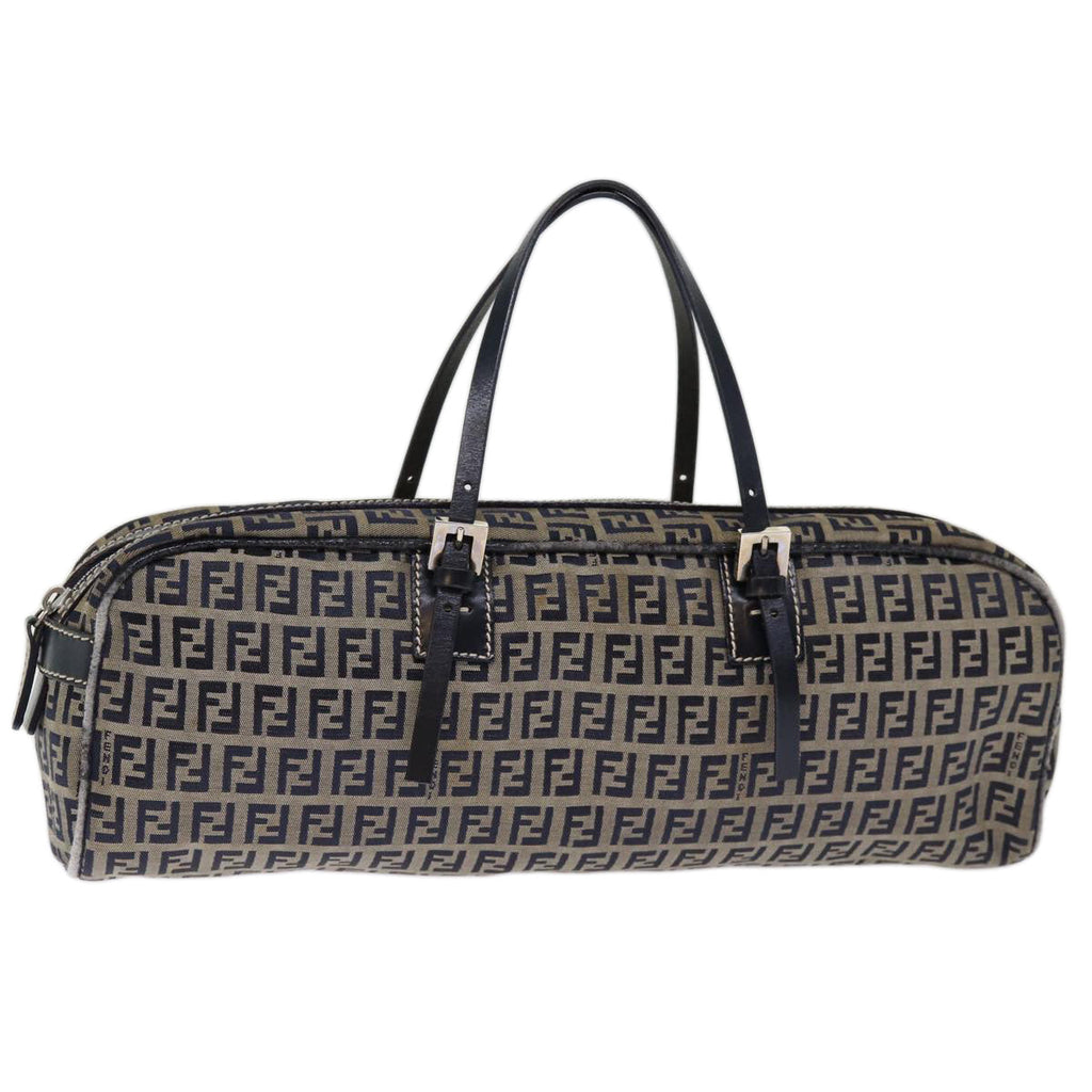FENDI Zucchino Canvas Hand Bag Navy73581