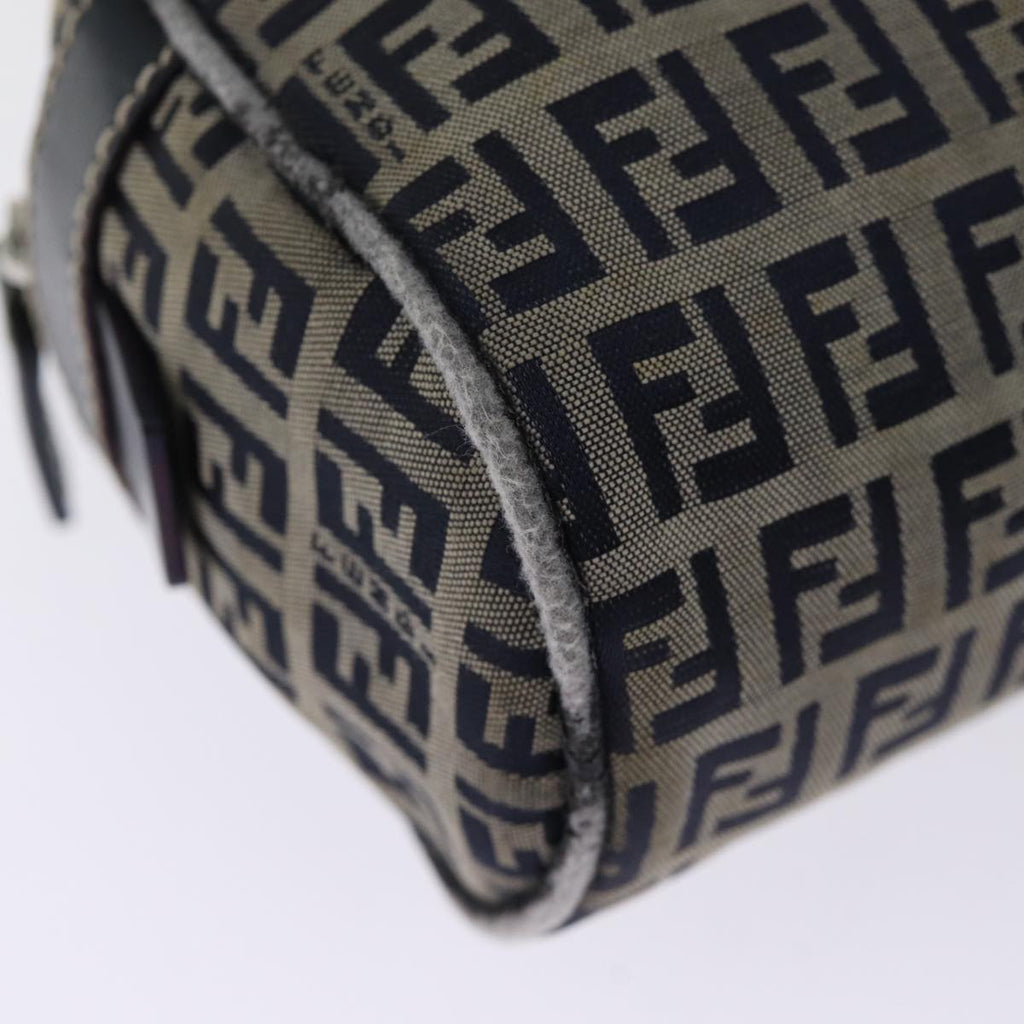 FENDI Zucchino Canvas Hand Bag Navy73581