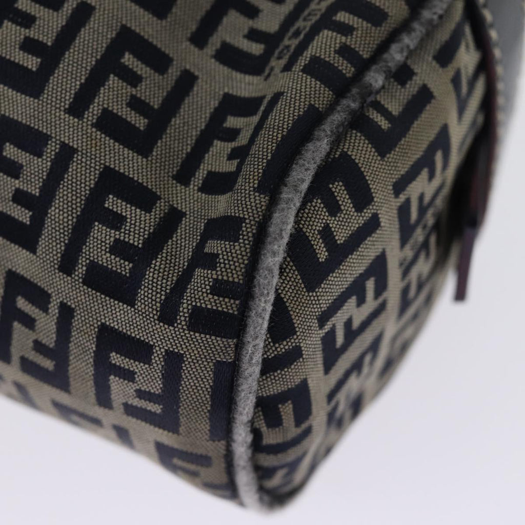 FENDI Zucchino Canvas Hand Bag Navy73581