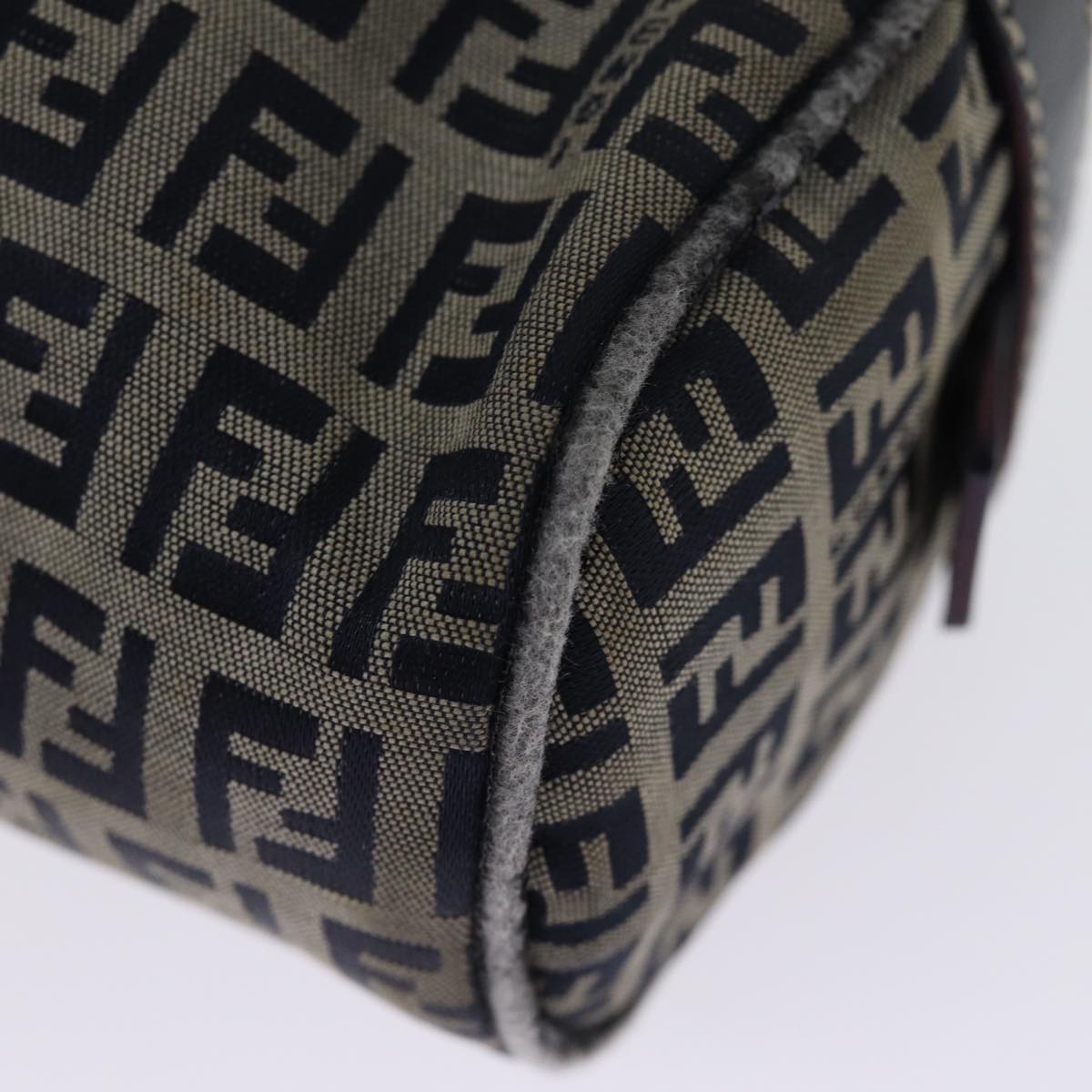 FENDI Zucchino Canvas Hand Bag Navy73581