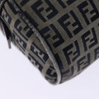 FENDI Zucchino Canvas Hand Bag Navy73581