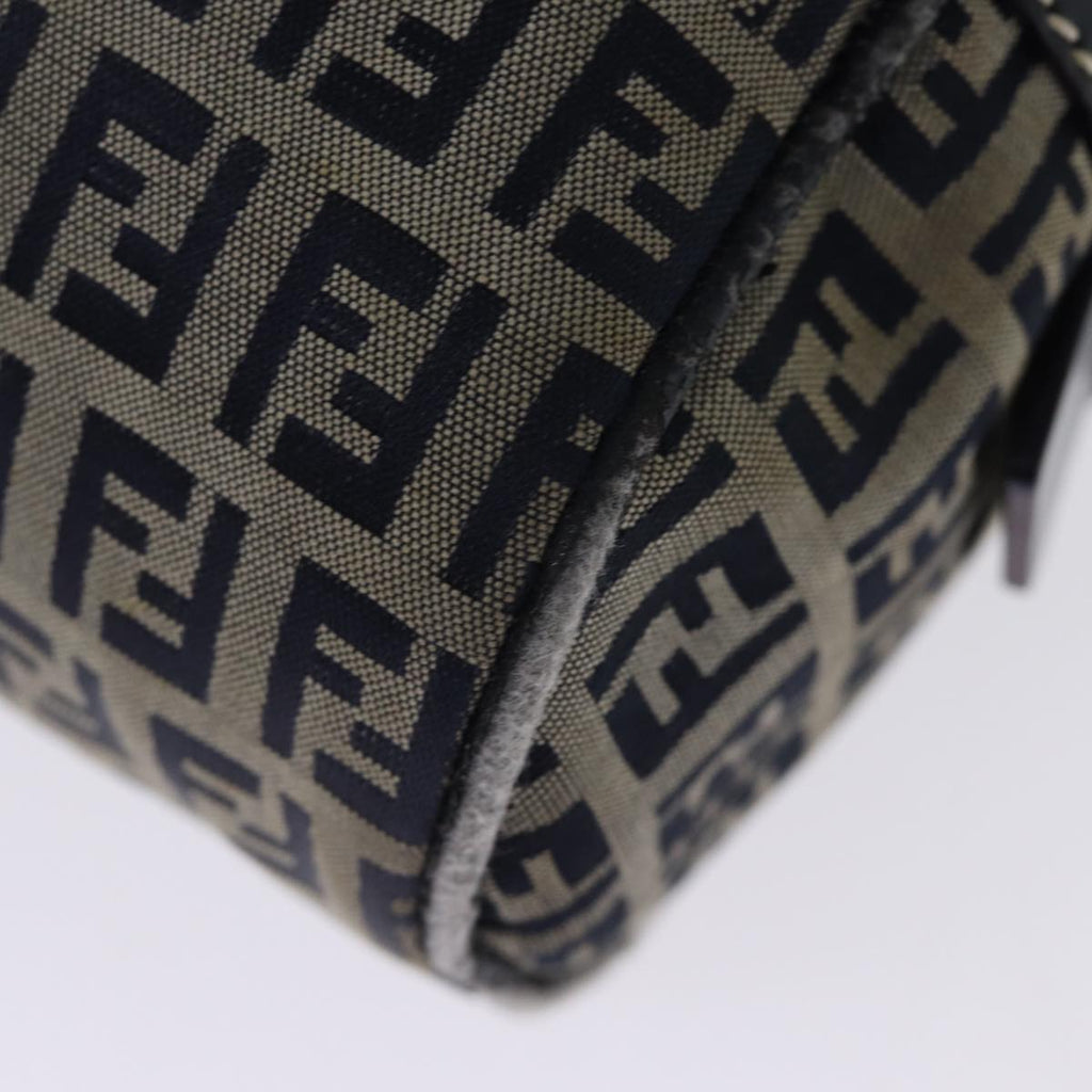 FENDI Zucchino Canvas Hand Bag Navy73581