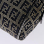 FENDI Zucchino Canvas Hand Bag Navy73581