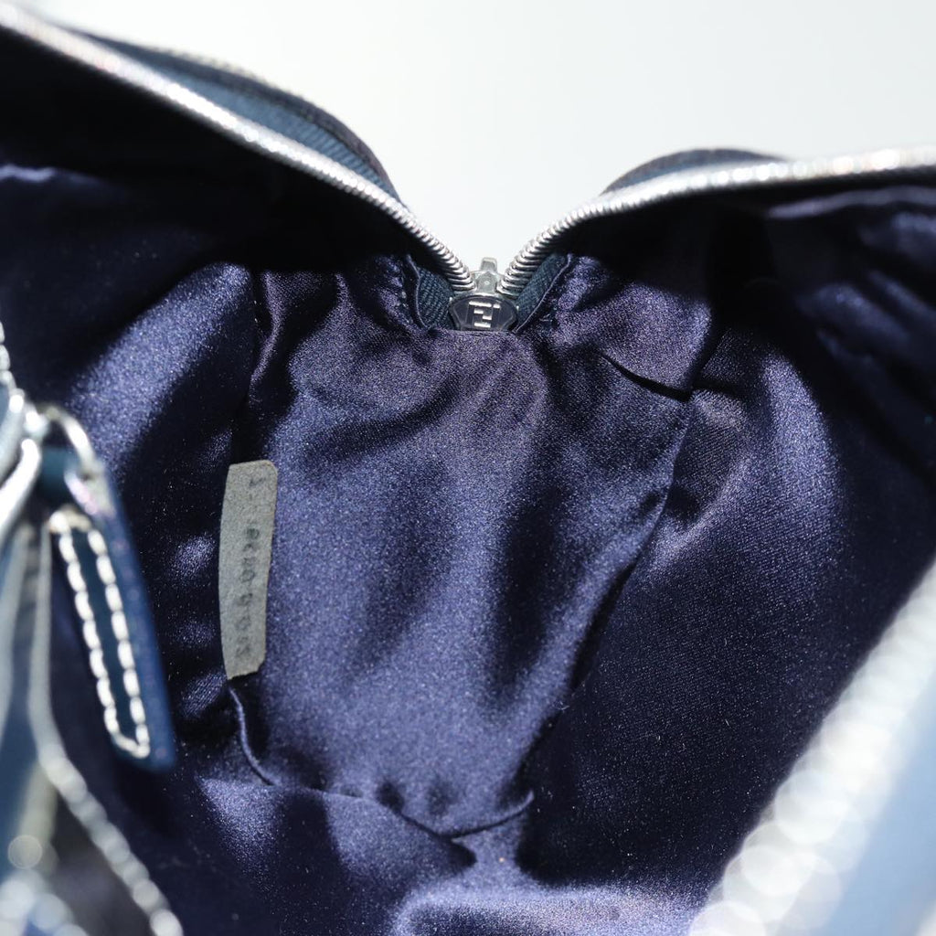 FENDI Zucchino Canvas Hand Bag Navy73581