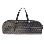 FENDI Zucchino Canvas Hand Bag Navy73581