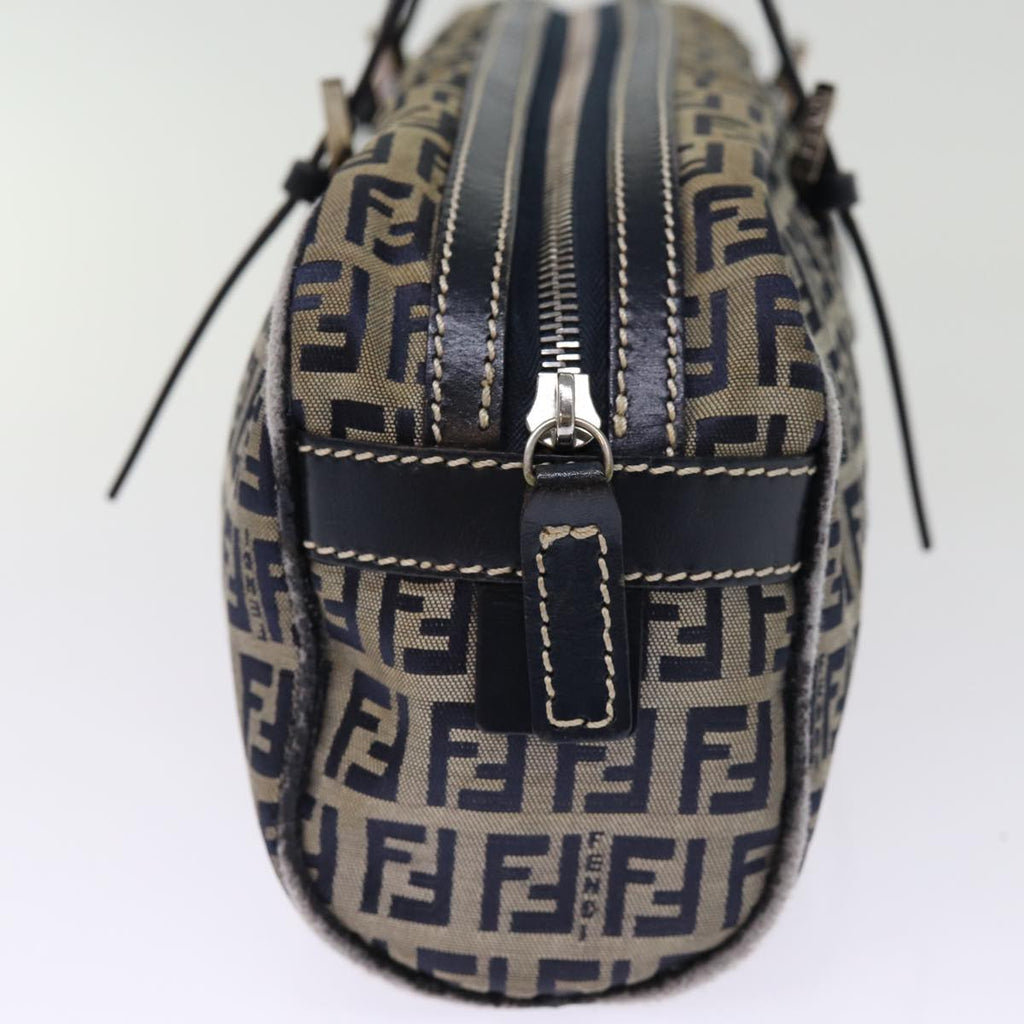 FENDI Zucchino Canvas Hand Bag Navy73581