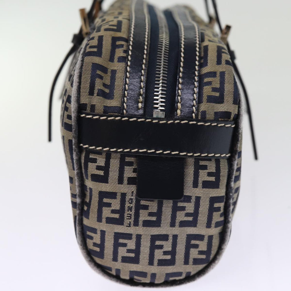 FENDI Zucchino Canvas Hand Bag Navy73581