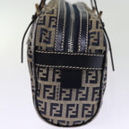 FENDI Zucchino Canvas Hand Bag Navy73581