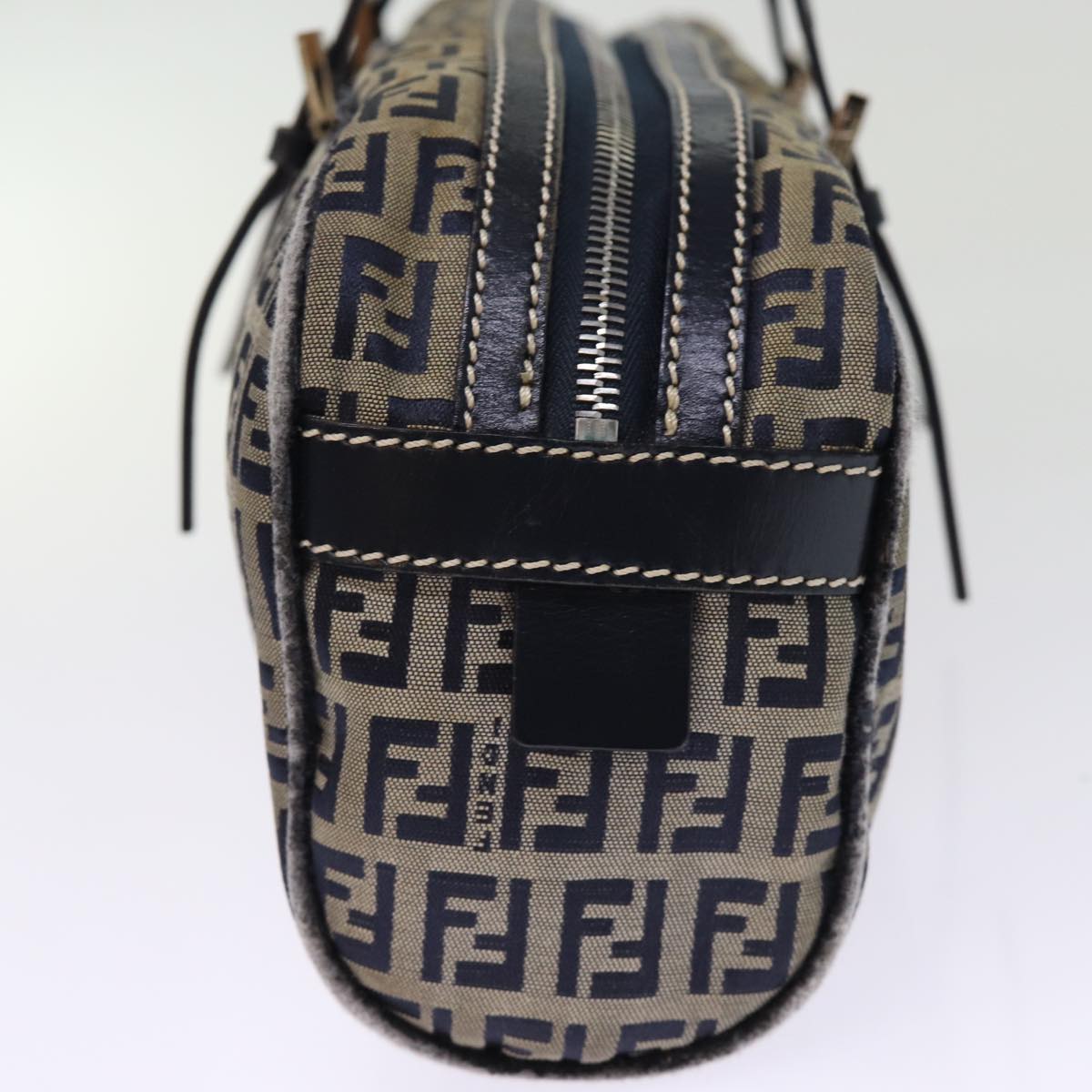 FENDI Zucchino Canvas Hand Bag Navy73581