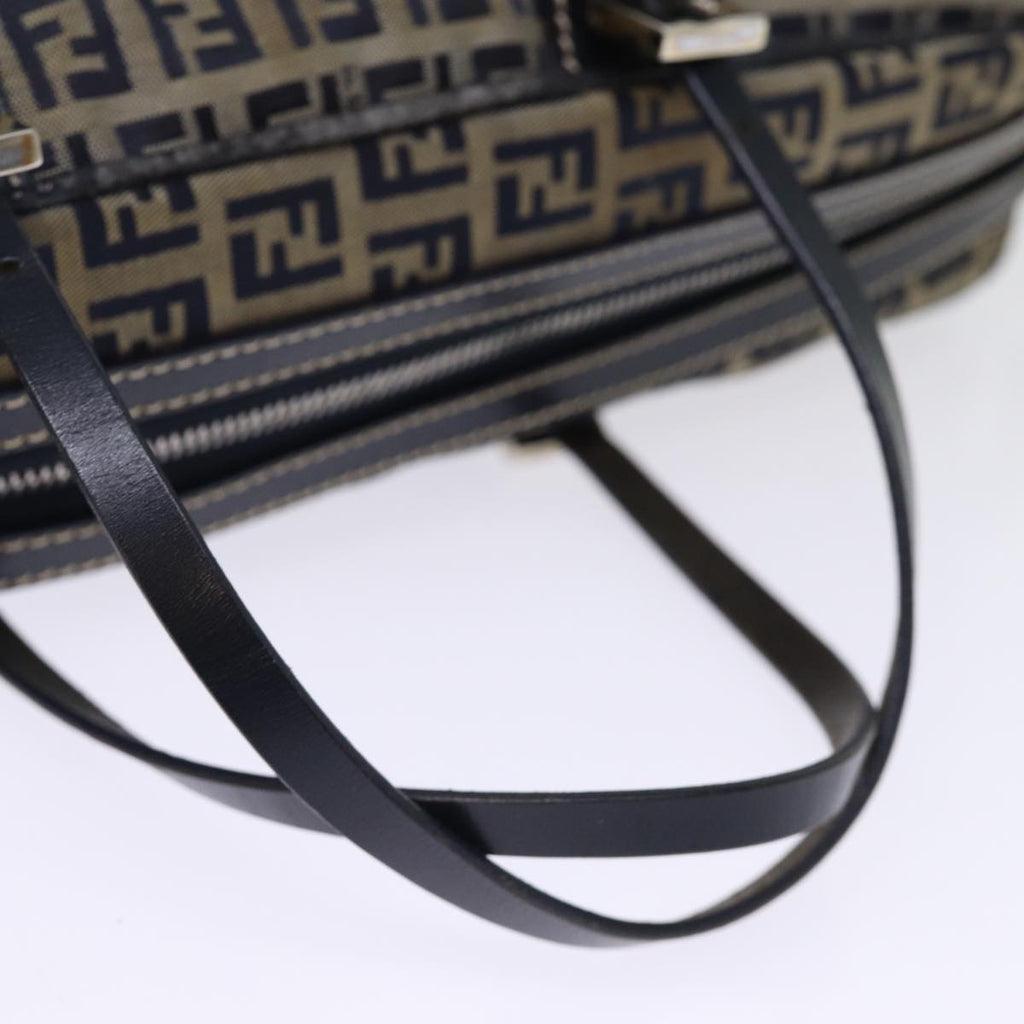 FENDI Zucchino Canvas Hand Bag Navy73581