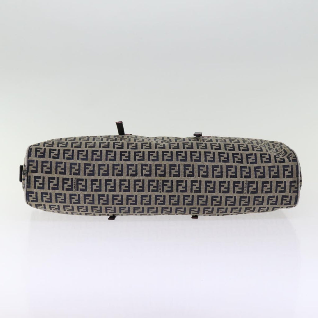 FENDI Zucchino Canvas Hand Bag Navy73581