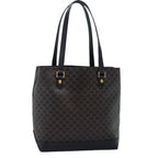 CELINE Macadam Canvas Hand Bag PVC Black  73589