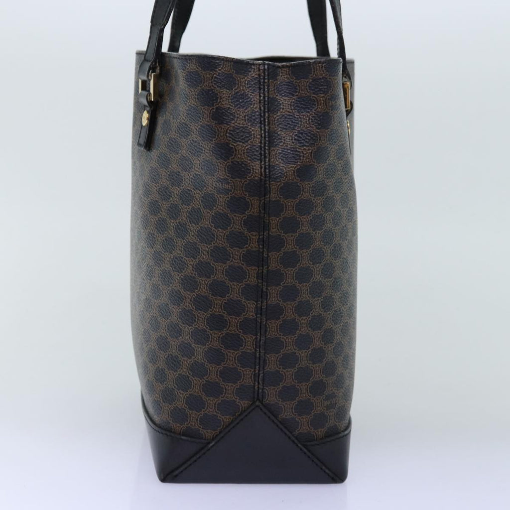 CELINE Macadam Canvas Hand Bag PVC Black  73589