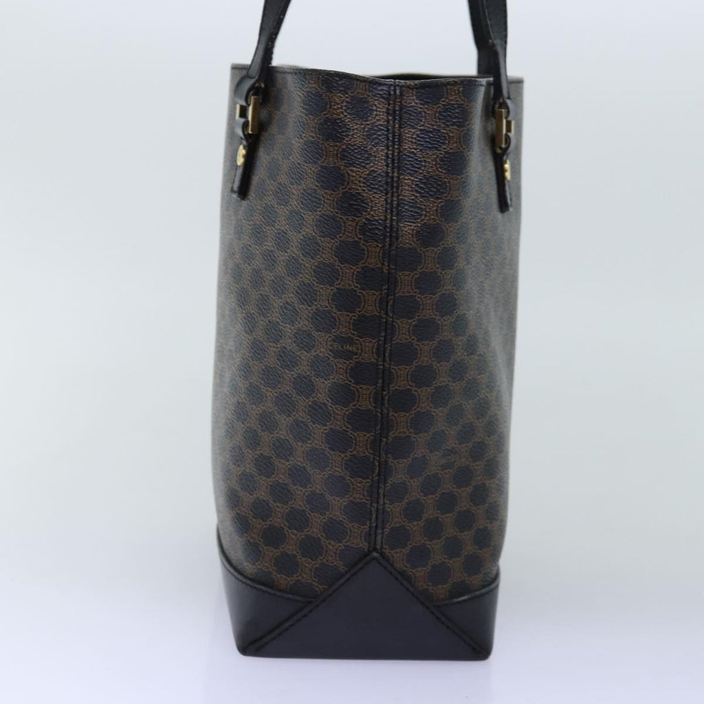 CELINE Macadam Canvas Hand Bag PVC Black  73589