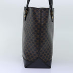 CELINE Macadam Canvas Hand Bag PVC Black  73589