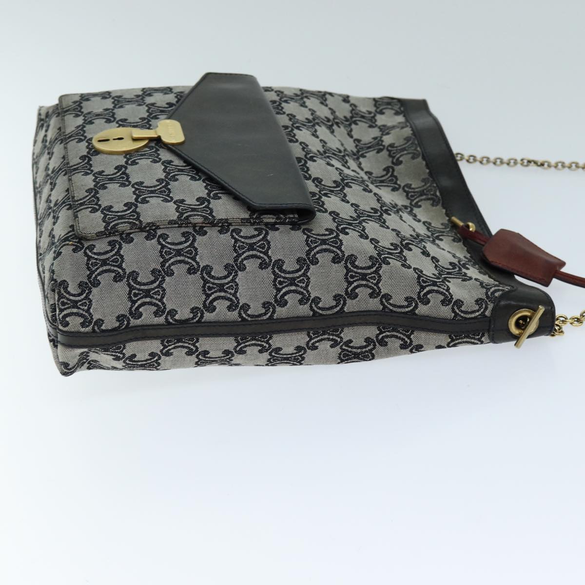 CELINE Triomphe Canvas Shoulder Bag Gray  73617