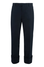 BOTTEGA VENETA Cotton Trousers with Roll-Up Ankle Cuffs