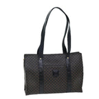 CELINE Macadam Canvas Tote Bag PVC Black Auth 73751