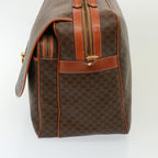 CELINE Macadam Canvas Boston Bag PVC 2way Brown  73841