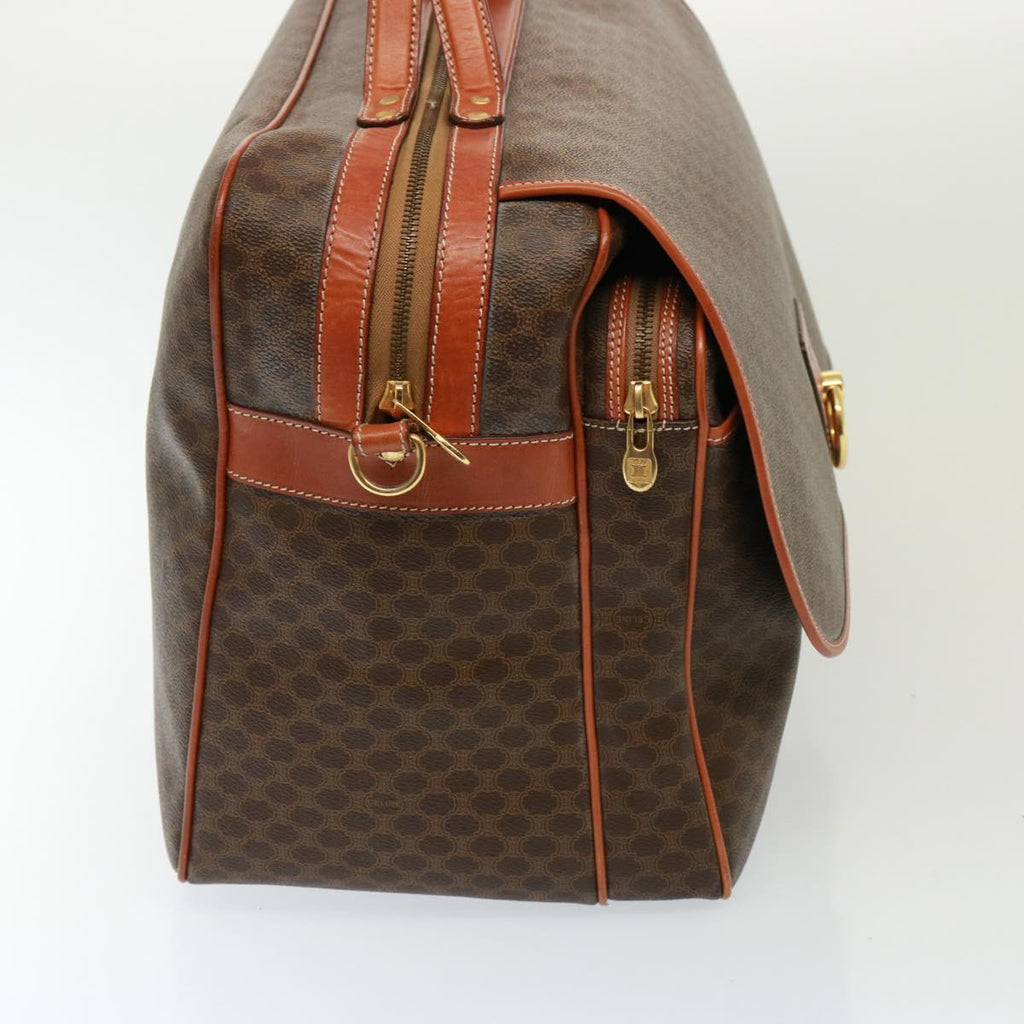 CELINE Macadam Canvas Boston Bag PVC 2way Brown  73841