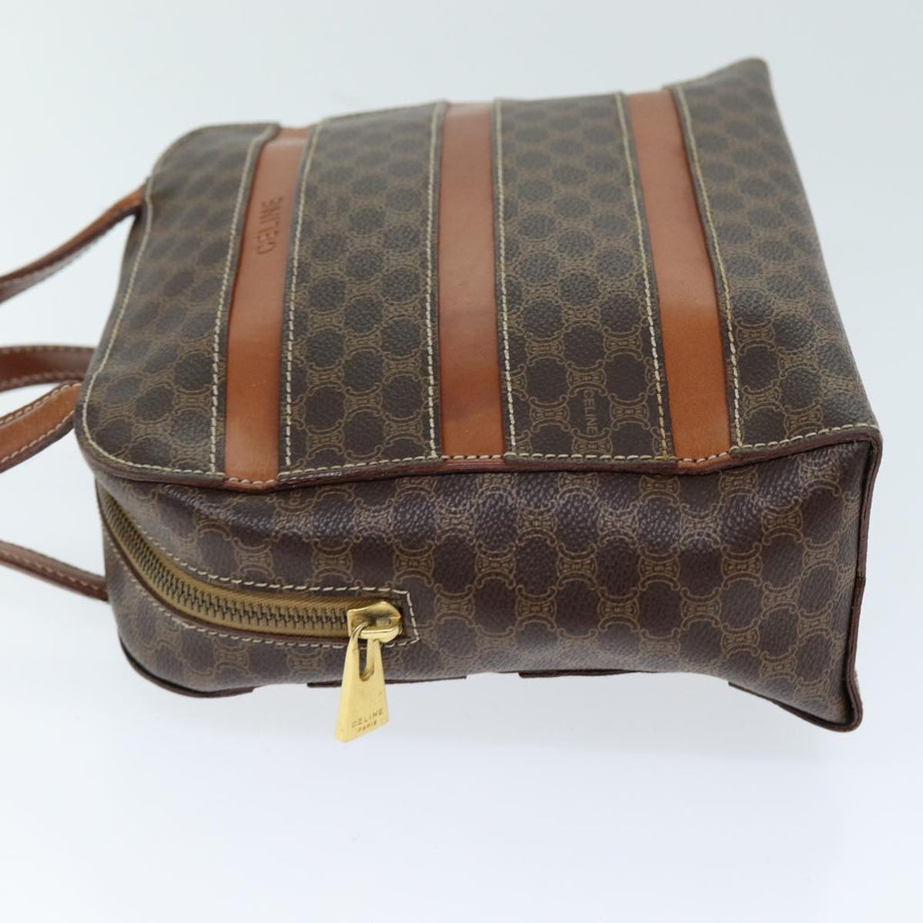 CELINE Macadam Canvas Hand Bag PVC Brown  73854