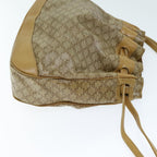 CELINE Macadam Canvas Shoulder Bag Beige Auth 73856