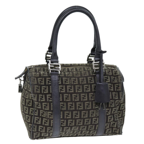 FENDI Zucchino Canvas Hand Bag Brown73861