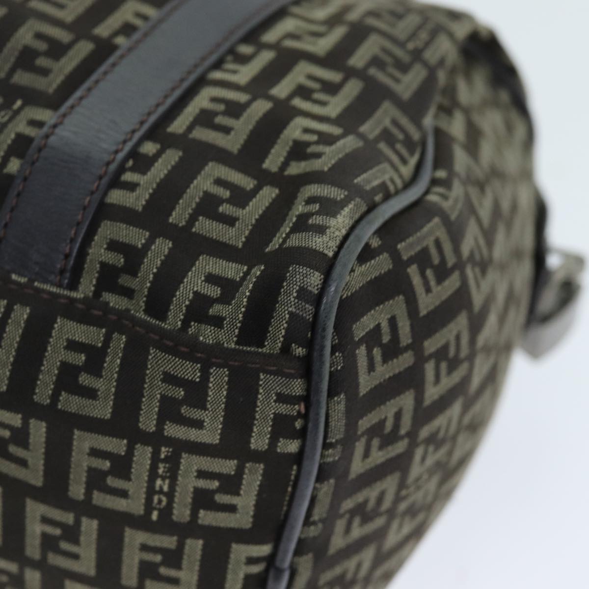 FENDI Zucchino Canvas Hand Bag Brown73861
