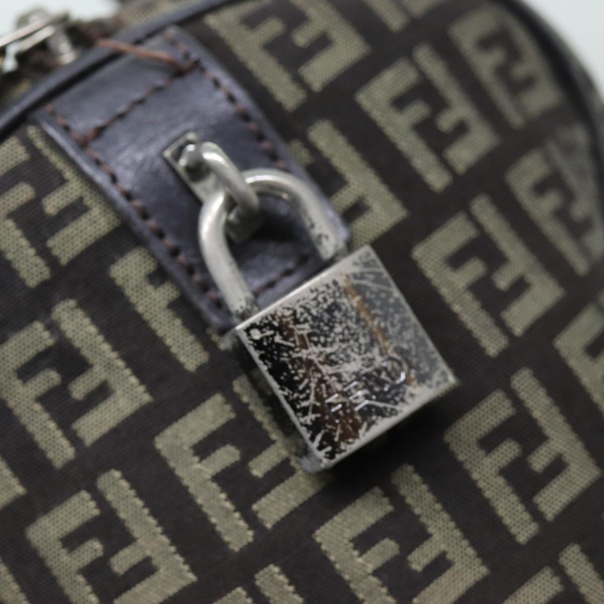 FENDI Zucchino Canvas Hand Bag Brown73861