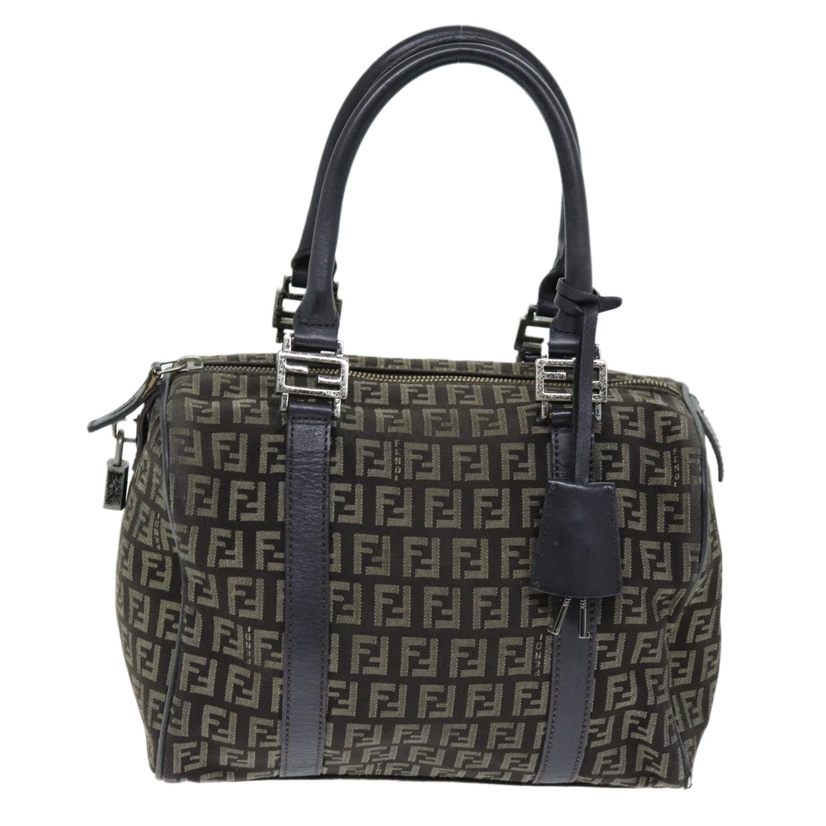 FENDI Zucchino Canvas Hand Bag Brown73861