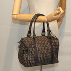 FENDI Zucchino Canvas Hand Bag Brown73861