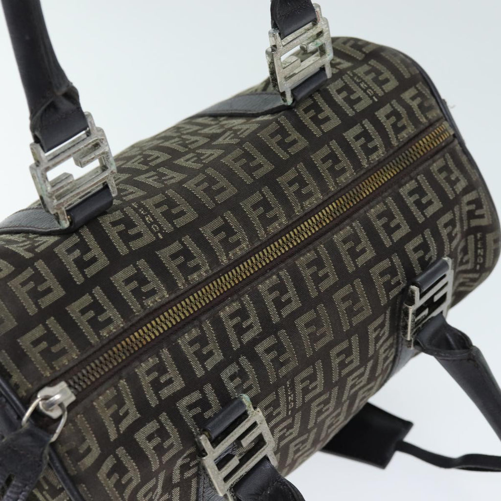 FENDI Zucchino Canvas Hand Bag Brown73861