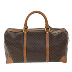 CELINE Macadam Canvas Boston Bag PVC Brown Auth 73908