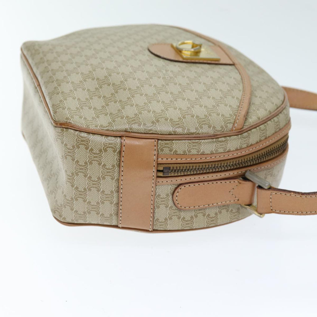 CELINE Macadam Canvas Shoulder Bag Beige  73944