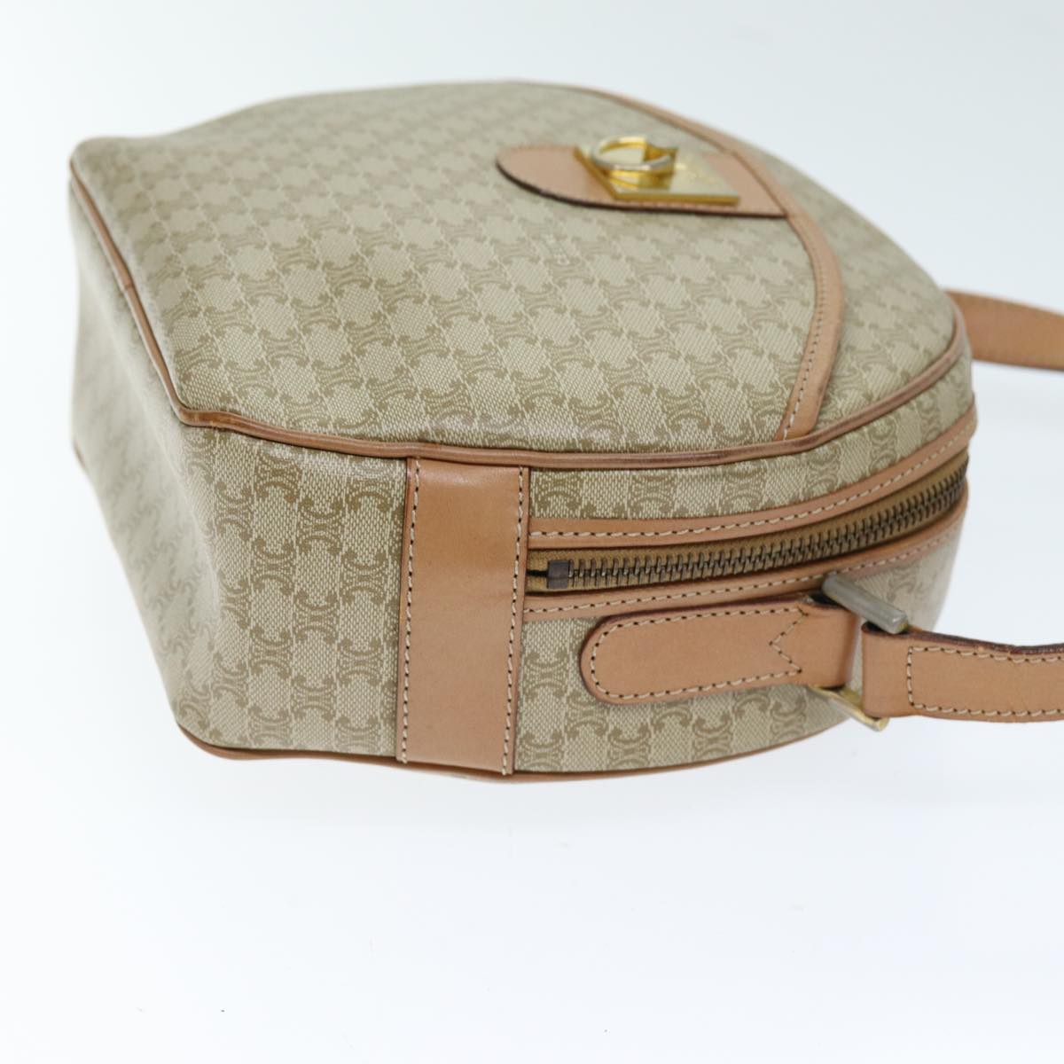 CELINE Macadam Canvas Shoulder Bag Beige  73944