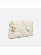 Miss Cannage Lambskin Small Shoulder Bag Latte Dior