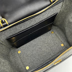 CELINE Felt Calfskin Small Belt Bag Grey Black LA17371