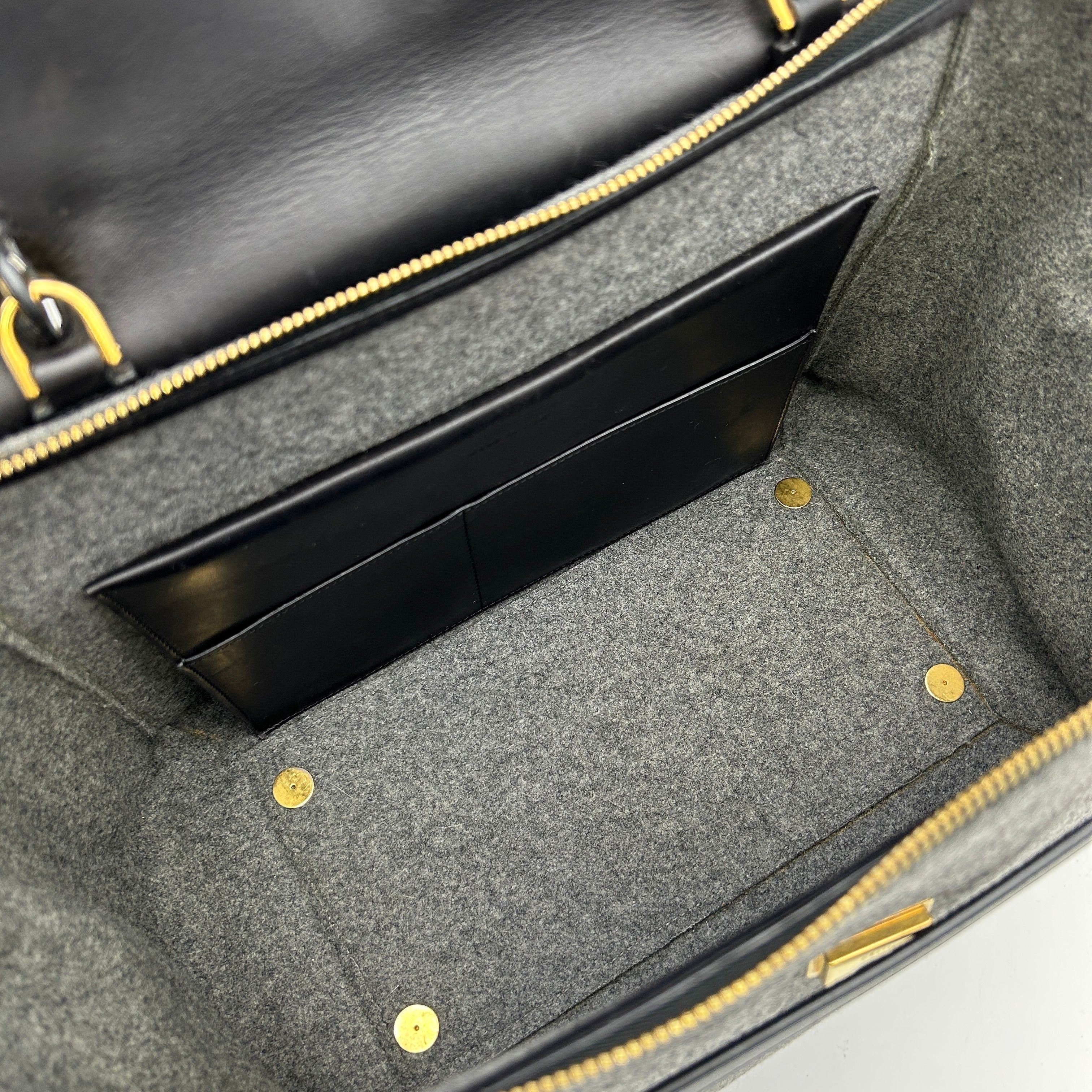 CELINE Felt Calfskin Small Belt Bag Grey Black LA17371