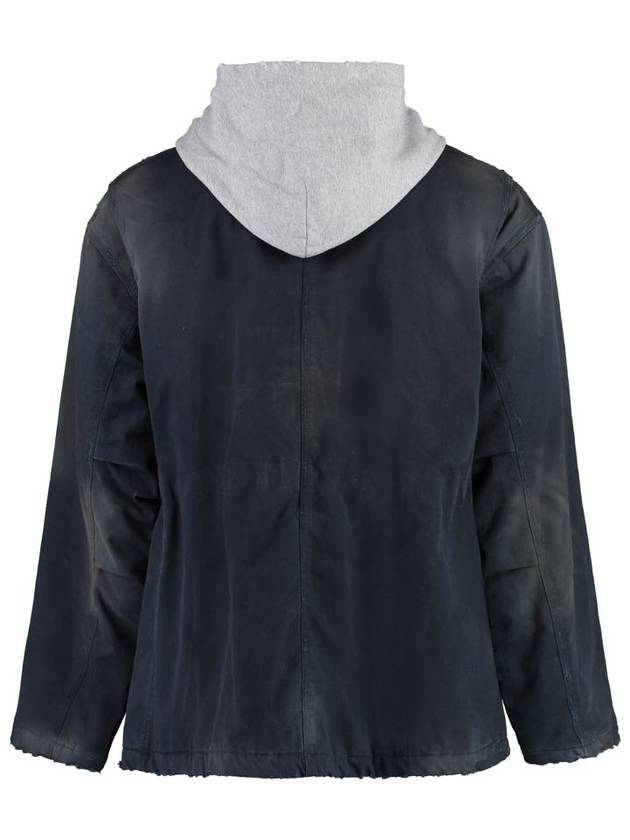 Balenciaga Men's Double B Workwear Parka Dark Navy