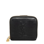 Saint Laurent Coin Wallet in Calf Leather Black GUE568985