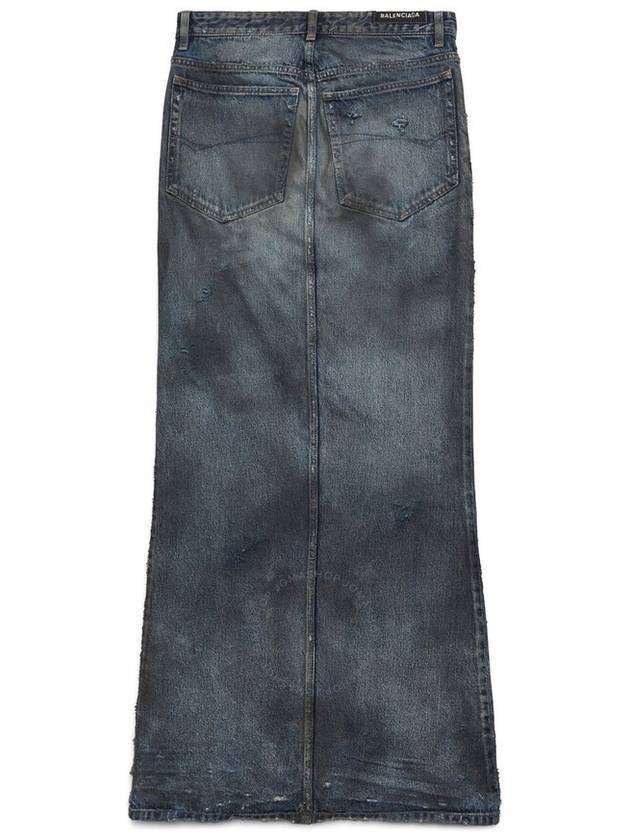 Balenciaga 23 fw Denim Skirt WITH Back Logo Patch 744975TNW014974 B0650497487