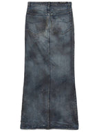 Balenciaga 23 fw Denim Skirt WITH Back Logo Patch 744975TNW014974 B0650497487