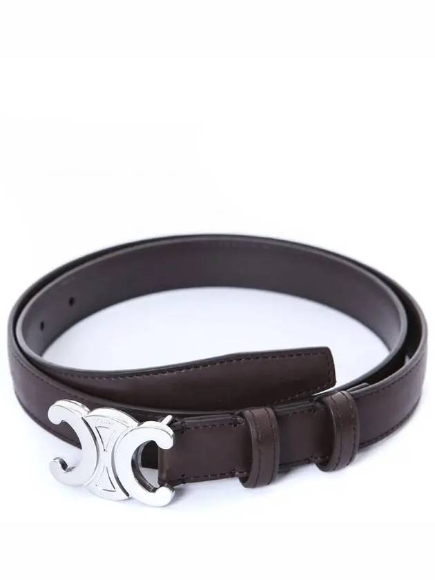 CELINE Medium Triomphe Natural Calfskin Belt Brown